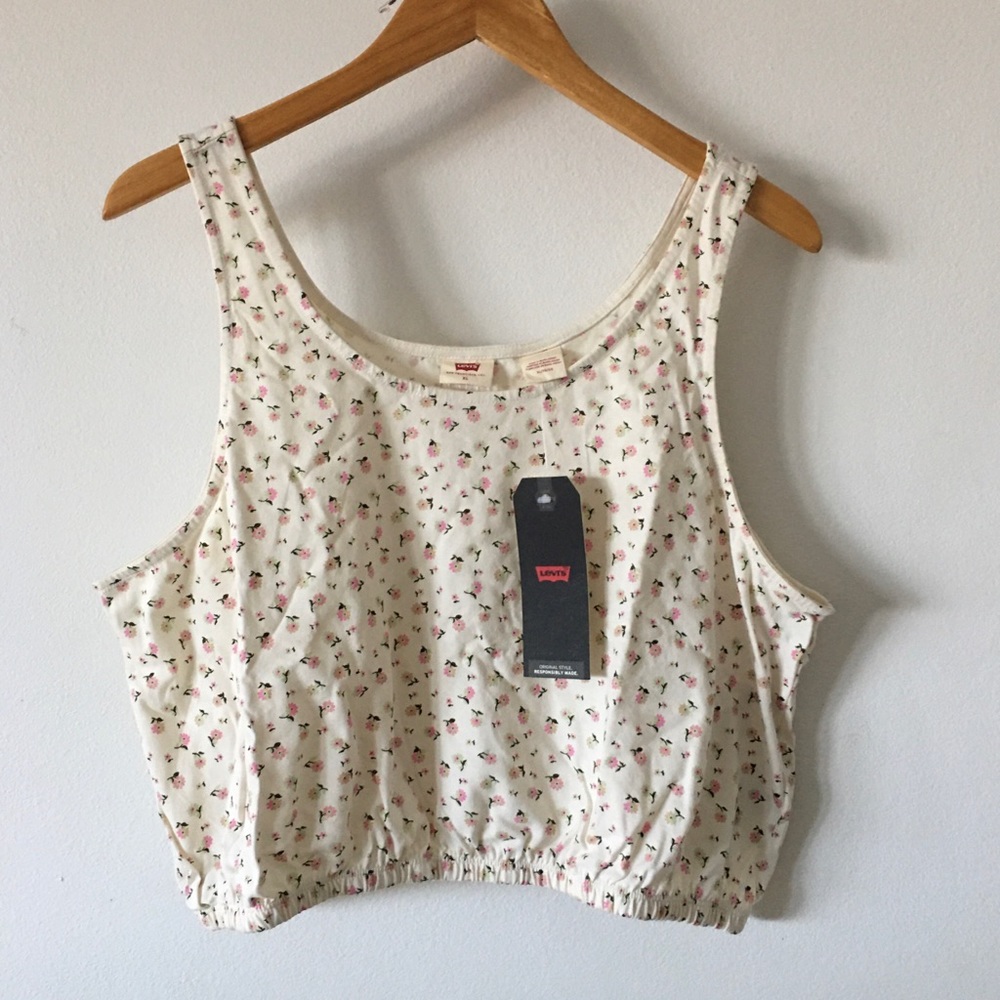 Levi’s Mini Floral Crop Top Sz XL